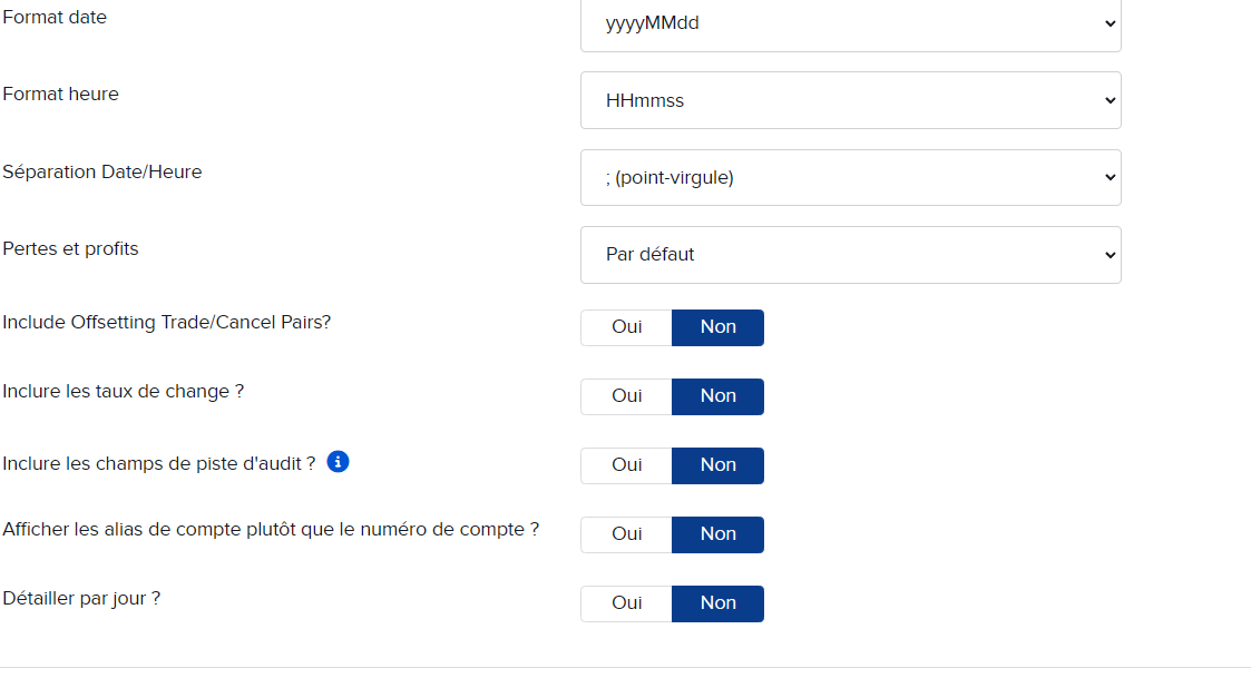 Configuration Flex Query IBKR